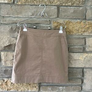 Talbots Khaki Tan Mini Skirt with Pockets Size 6